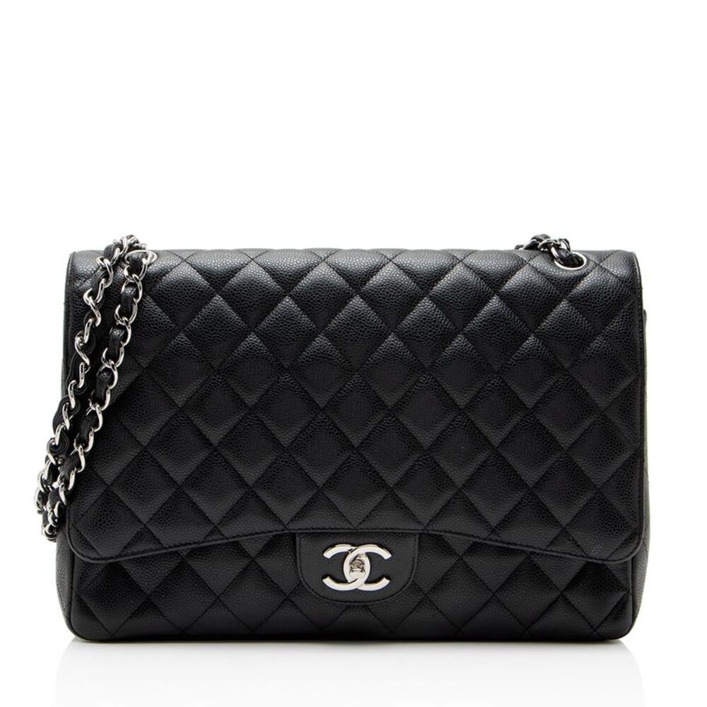 Chanel Caviar Leather Classic Maxi Double Flap Bag